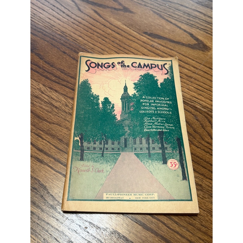 Vintage Songs of the Campus Sheet Music Book Kenneth S Clark Paull-Pioneer Music